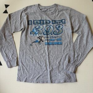 Disney 2011 marathon goofy race long sleeve shirt with 1/2 challenge